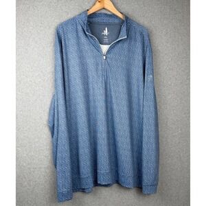 Johnnie-O Brunswick Lake Blue 1/4 Zip Pullover Shirt XXL Performance